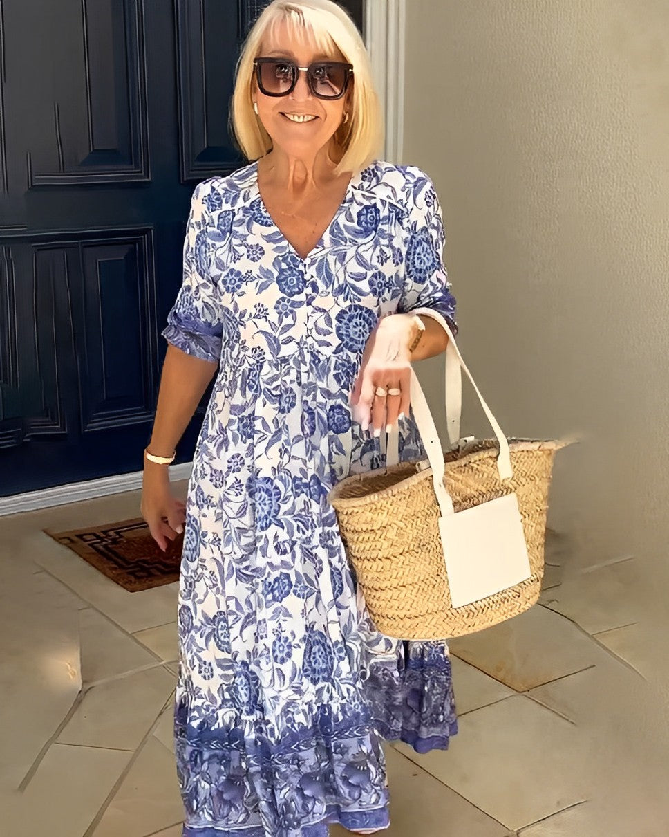 Candace | Floral V-Neck Dress