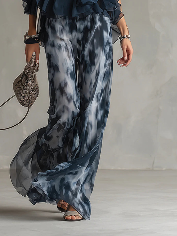 The Sofia | Halter Neck Printed Wide-Leg Set