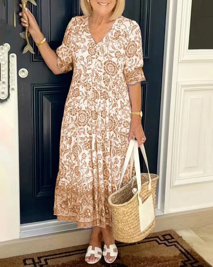 Candace | Floral V-Neck Dress