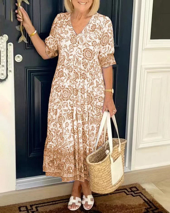 Candace | Floral V-Neck Dress