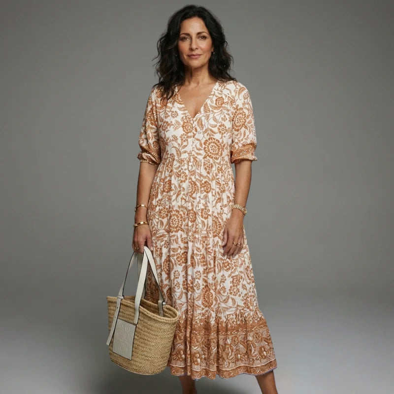 Candace | Floral V-Neck Dress
