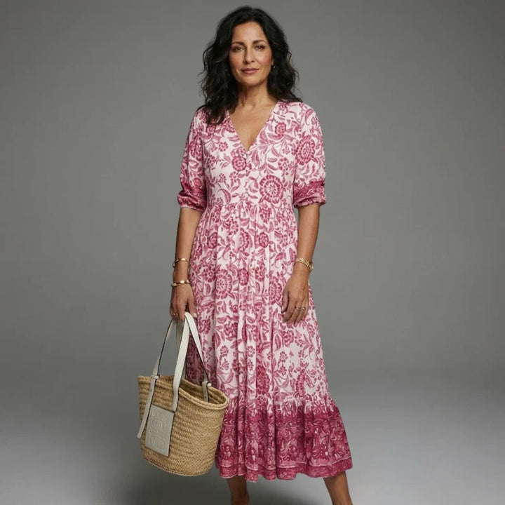 Candace | Floral V-Neck Dress