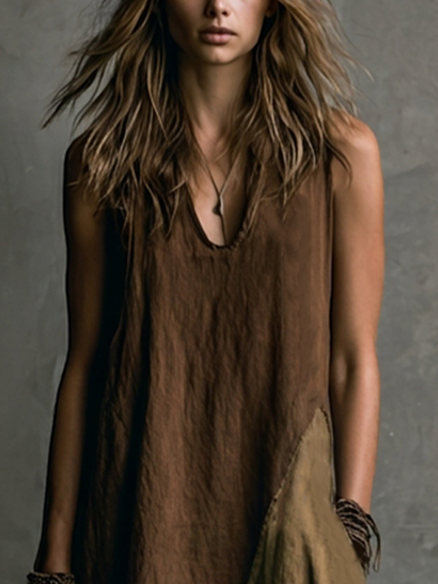 Tierra | Patchwork Asymmetrical Maxi