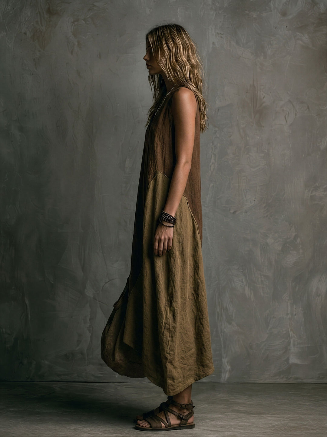 Tierra | Patchwork Asymmetrical Maxi