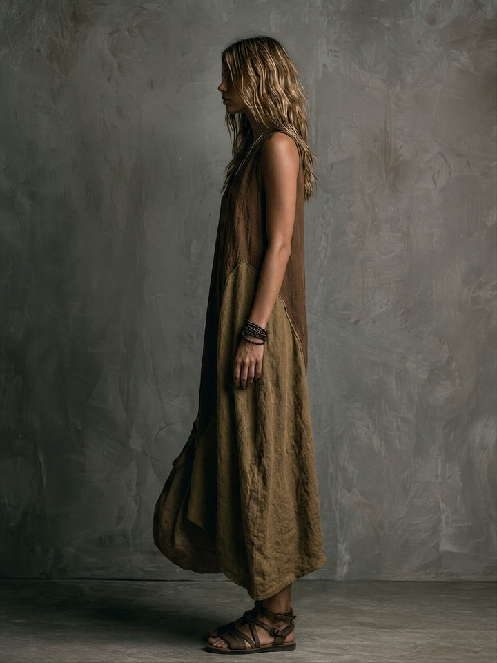 Tierra | Patchwork Asymmetrical Maxi