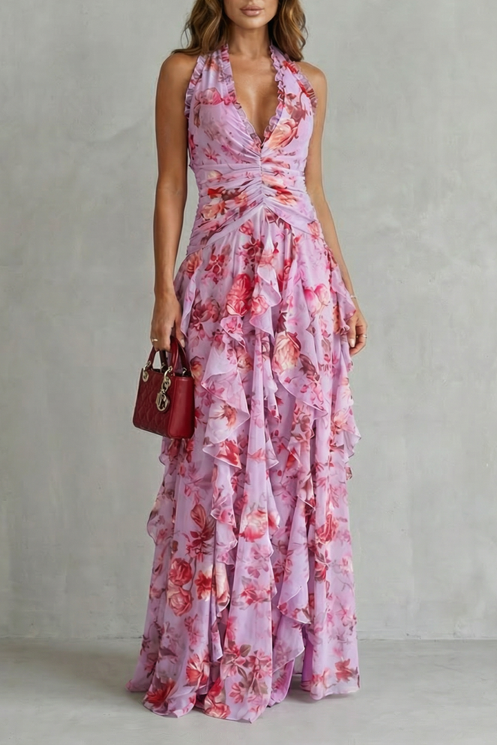 The Bellaire | Halter Maxi Dress