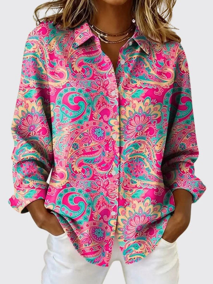 Joanna | Paisley Button-Up Blouse