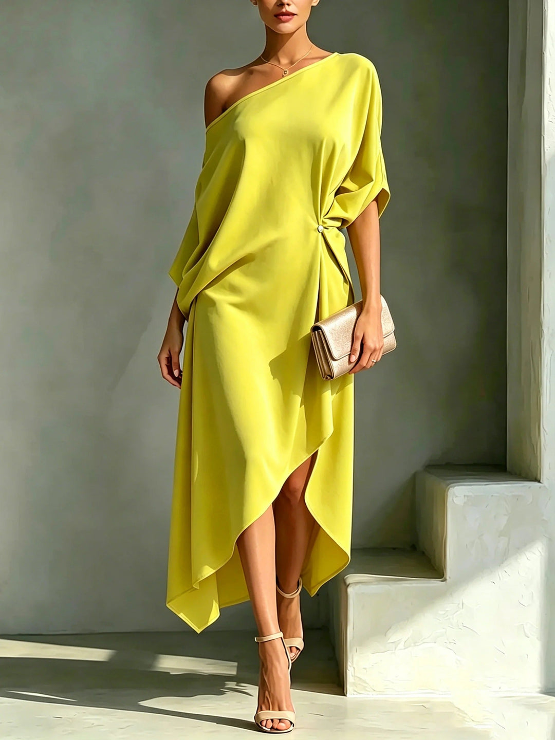 Marlowe | Asymmetric Hem Maxi Dress