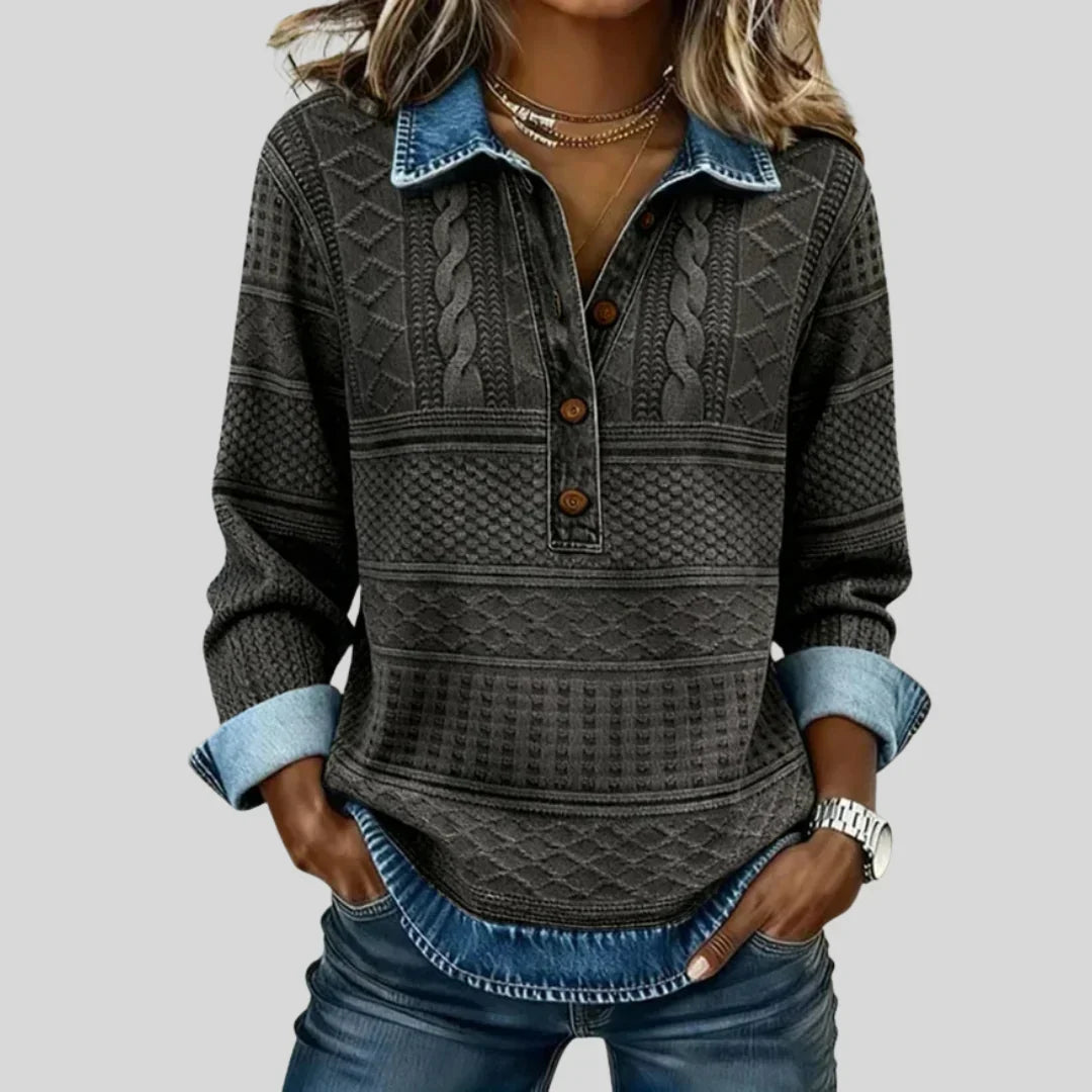Azalea | Collared Knit Jumper