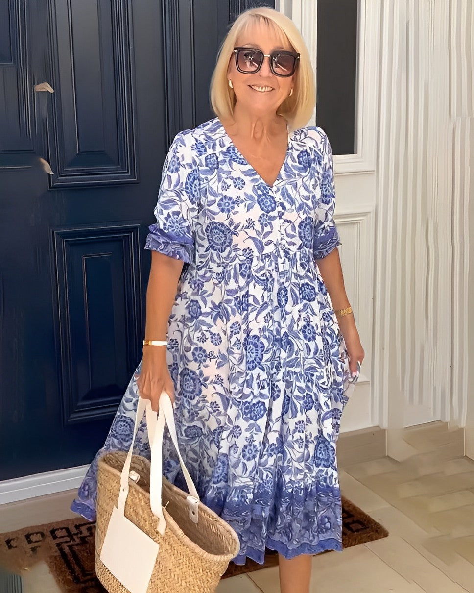 Candace | Floral V-Neck Dress