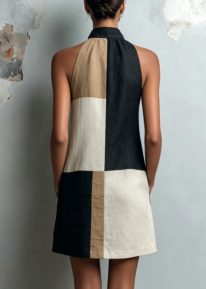 Sabrina | Colorblock Halter Mini
