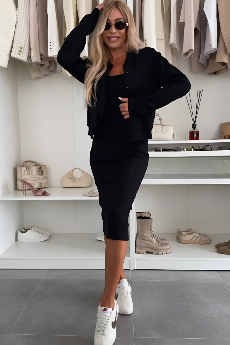 Manon | Midi Dress &amp; Vest Set