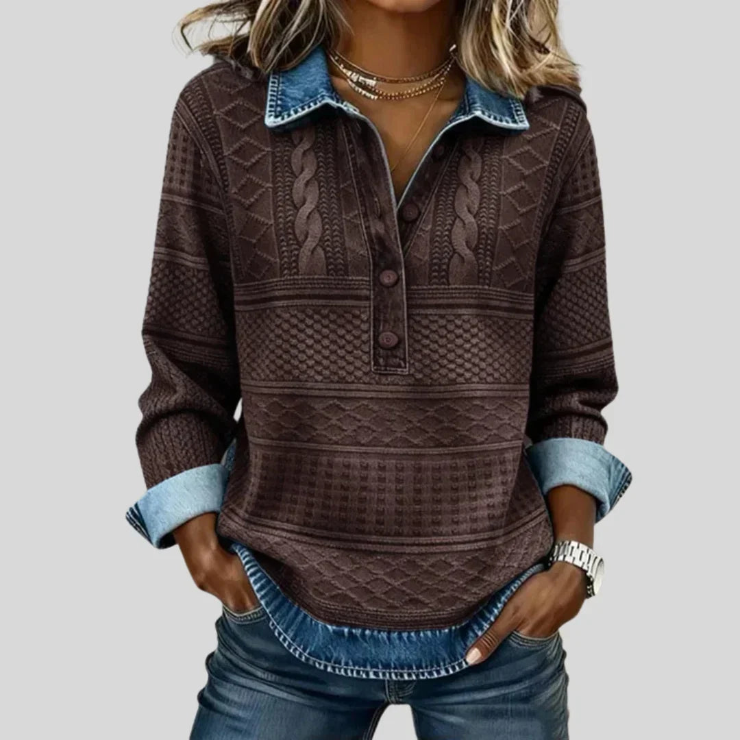 Azalea | Collared Knit Jumper