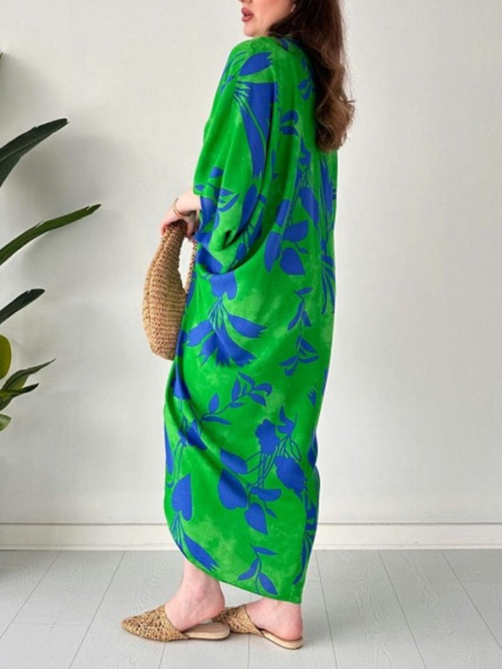 Wren | Printed Bat Sleeve Dress