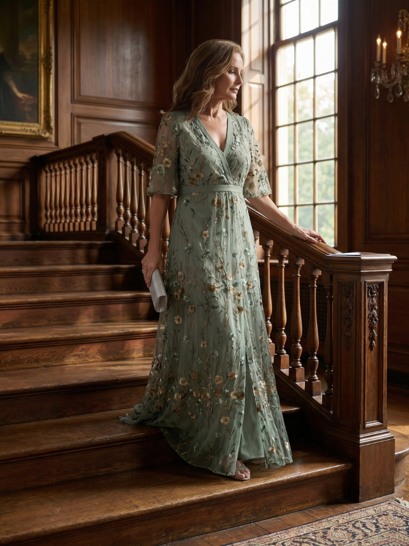Selora | Floral Embroidered Maxi