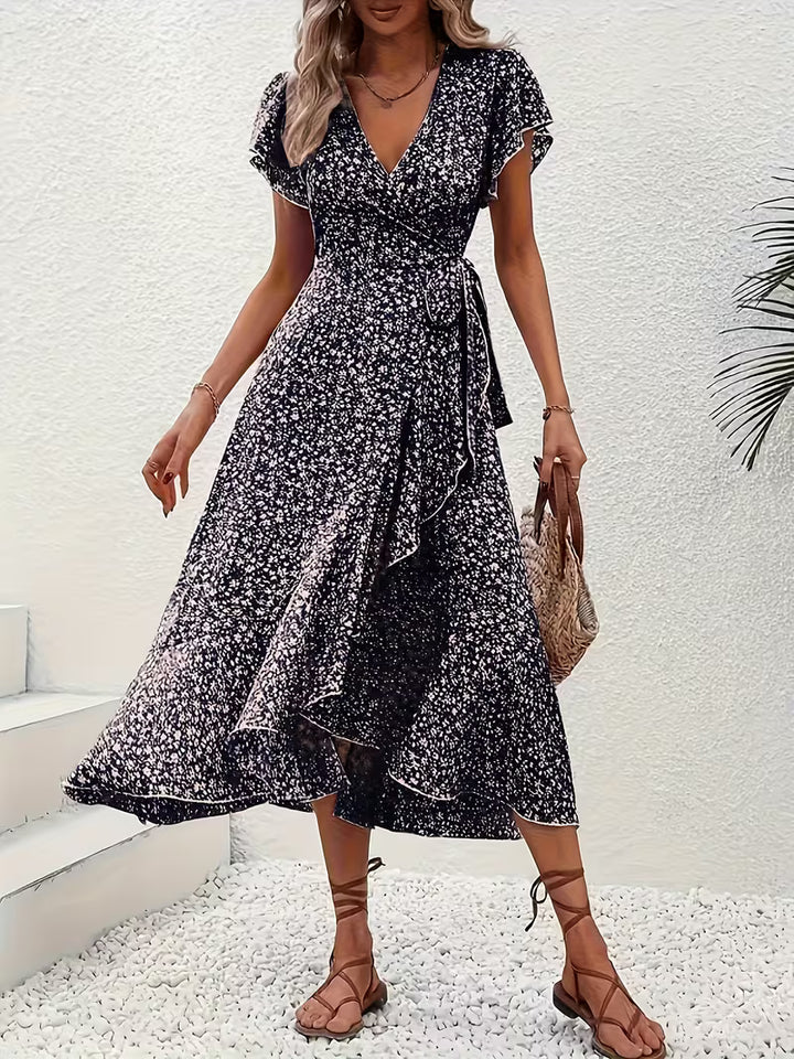 The Elaine | Flowing Tummy-Flattering Summer Wrap Dress