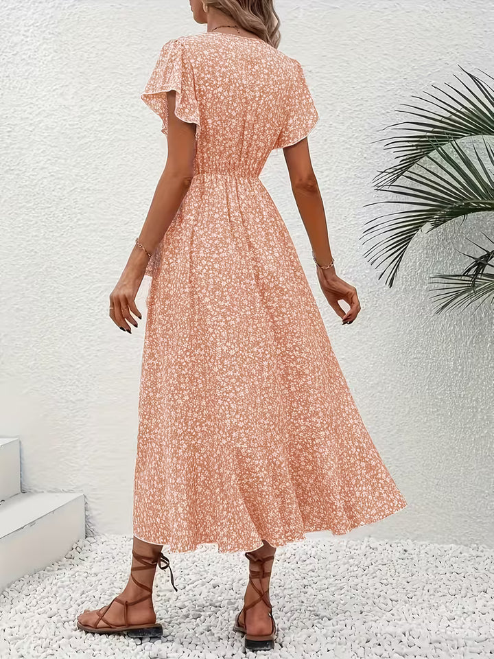 The Elaine | Flowing Tummy-Flattering Summer Wrap Dress