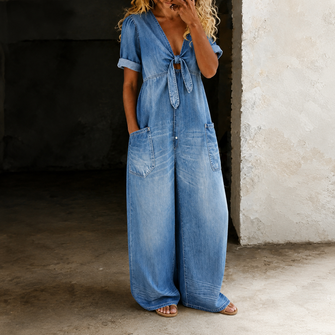 The Indigo | Denim Wide-Leg Jumpsuit