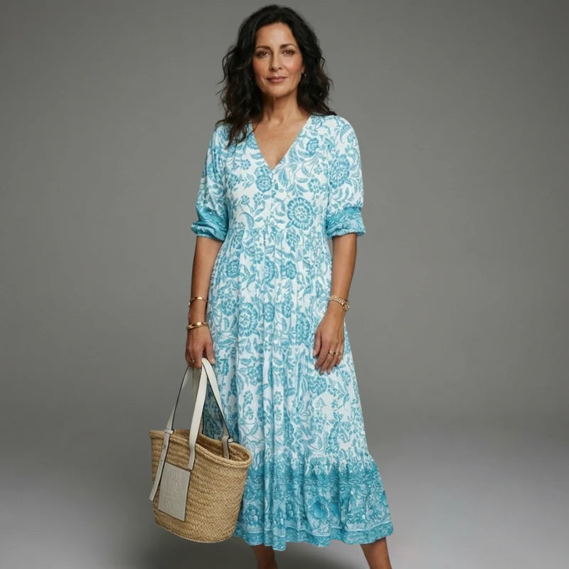 Candace | Floral V-Neck Dress