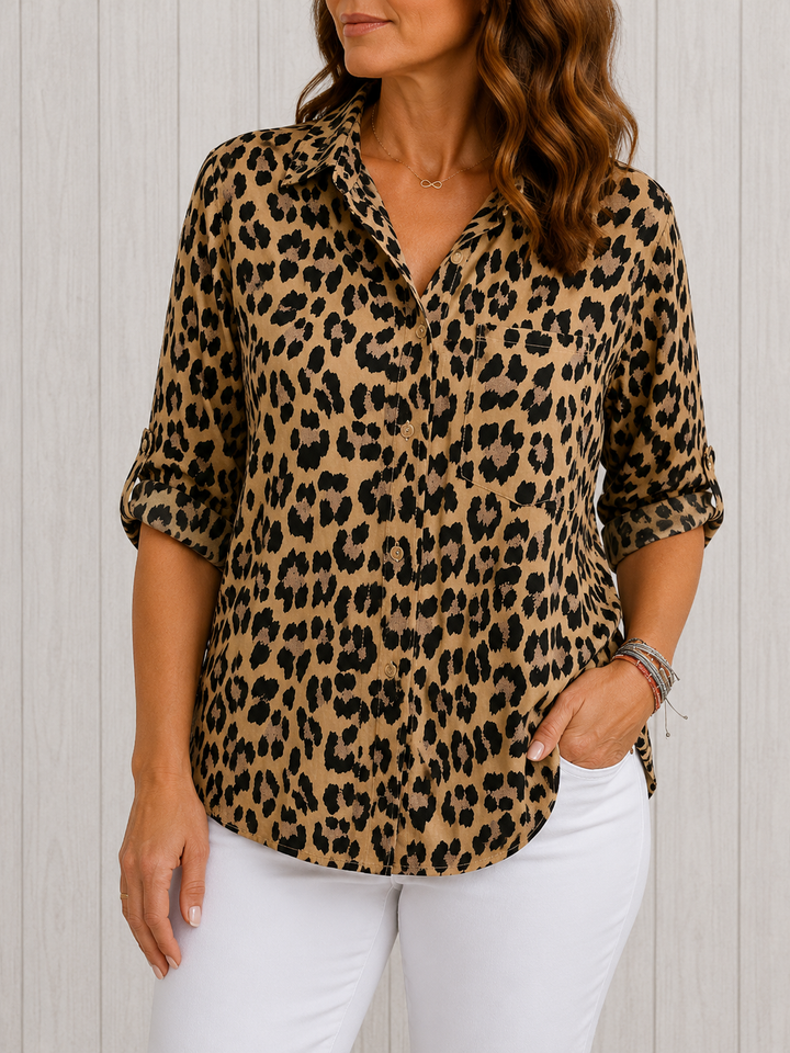 The Cleo | Leopard Print Blouse