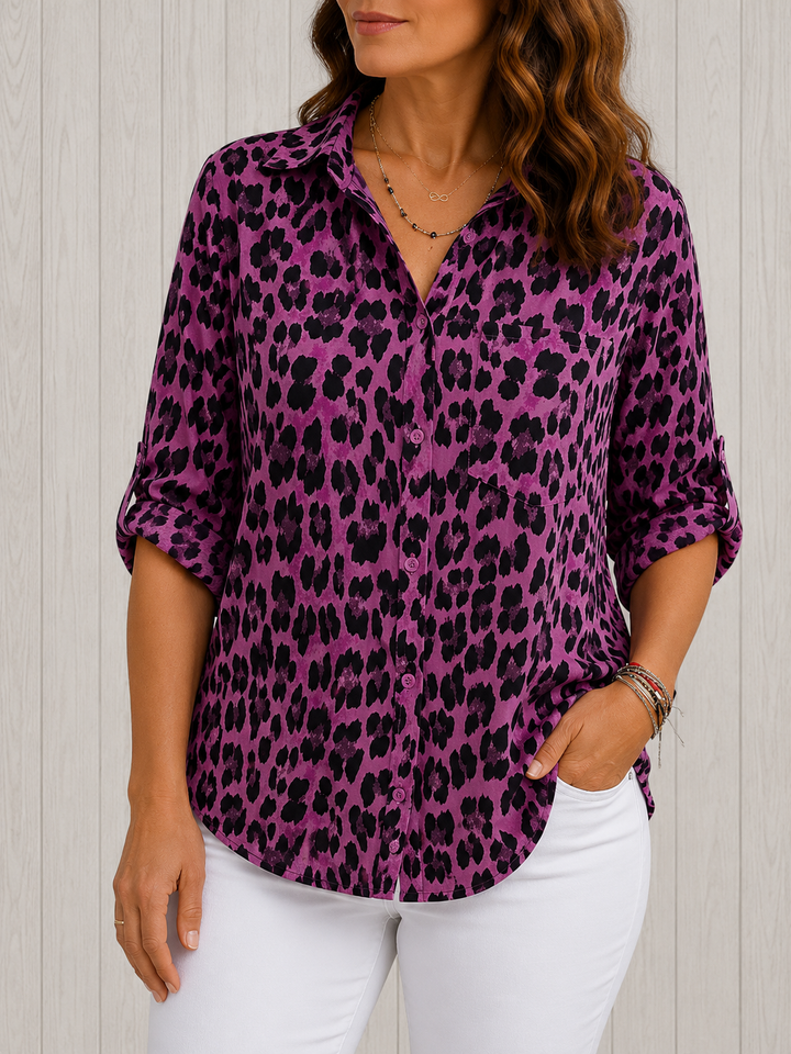 The Cleo | Leopard Print Blouse