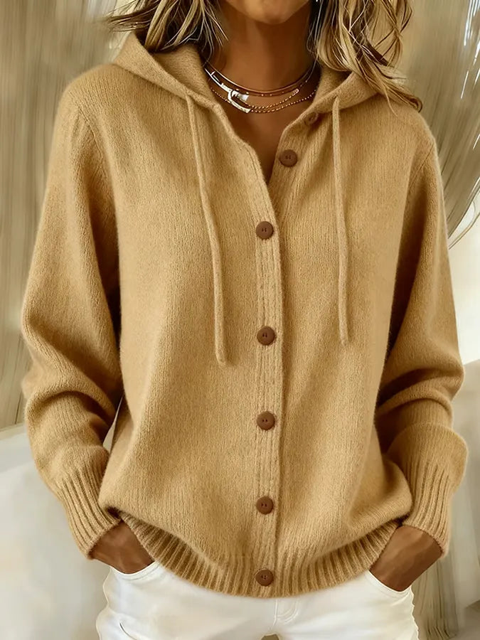 Amanda | Hooded Button Cardigan