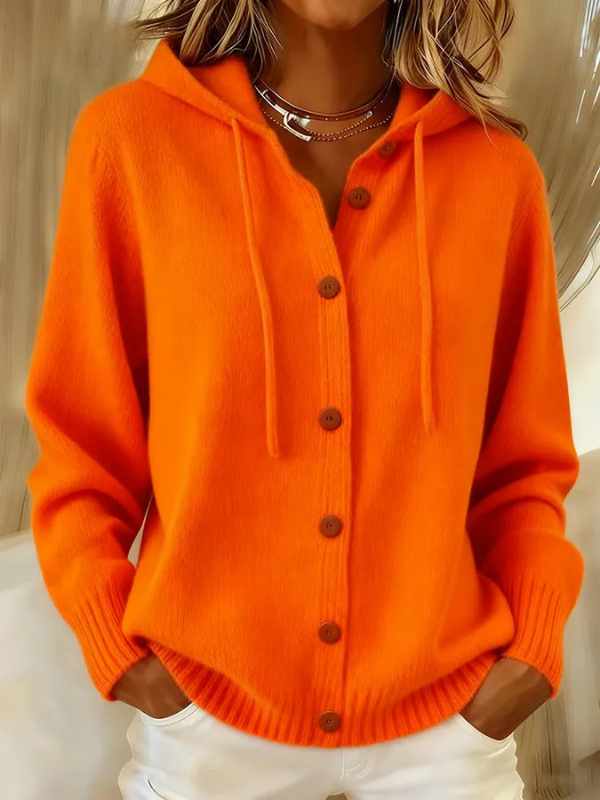 Amanda | Hooded Button Cardigan