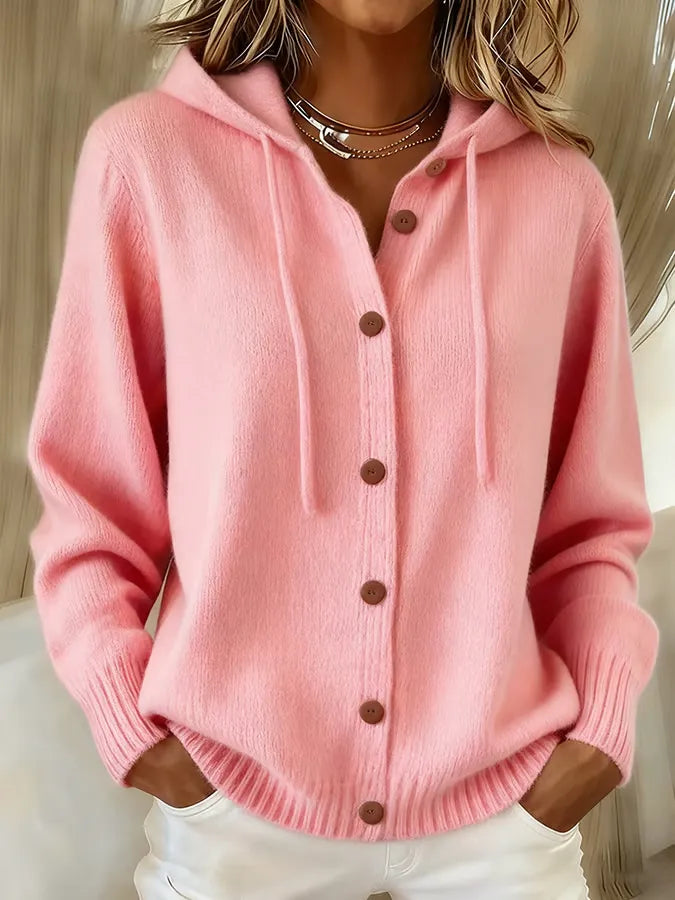 Amanda | Hooded Button Cardigan