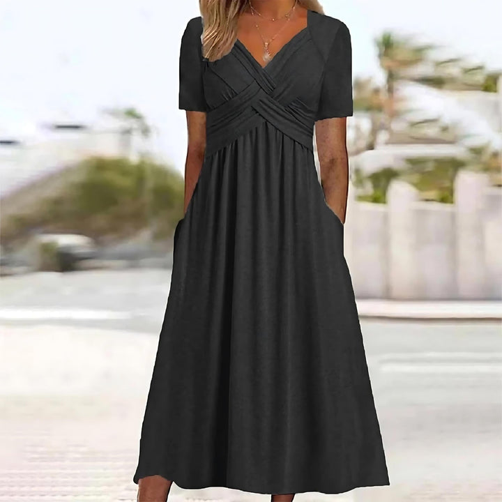 The Ines | Elegant A-Line Midi Dress