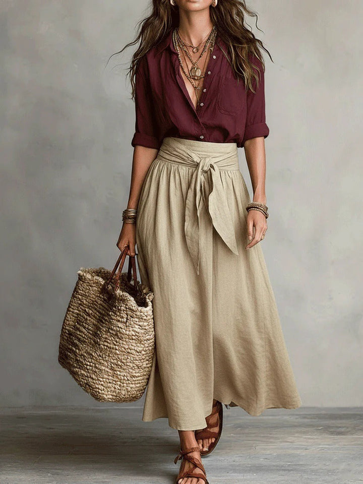 The Verano | Two-Piece Midi Skirt Set