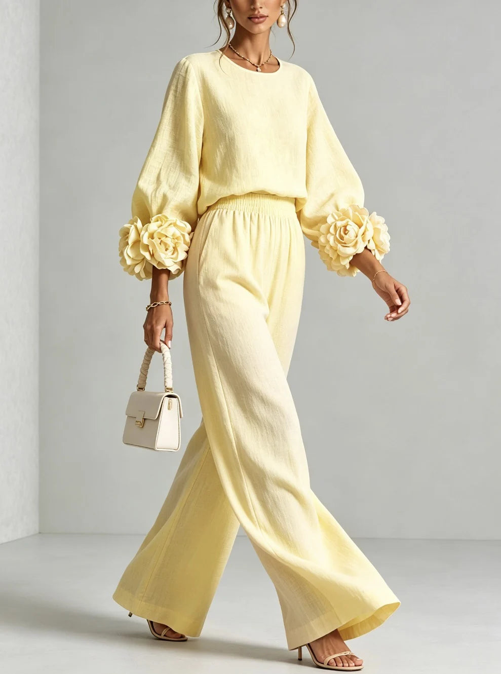 Rosalie | Floral Cuff Two-Piece Set