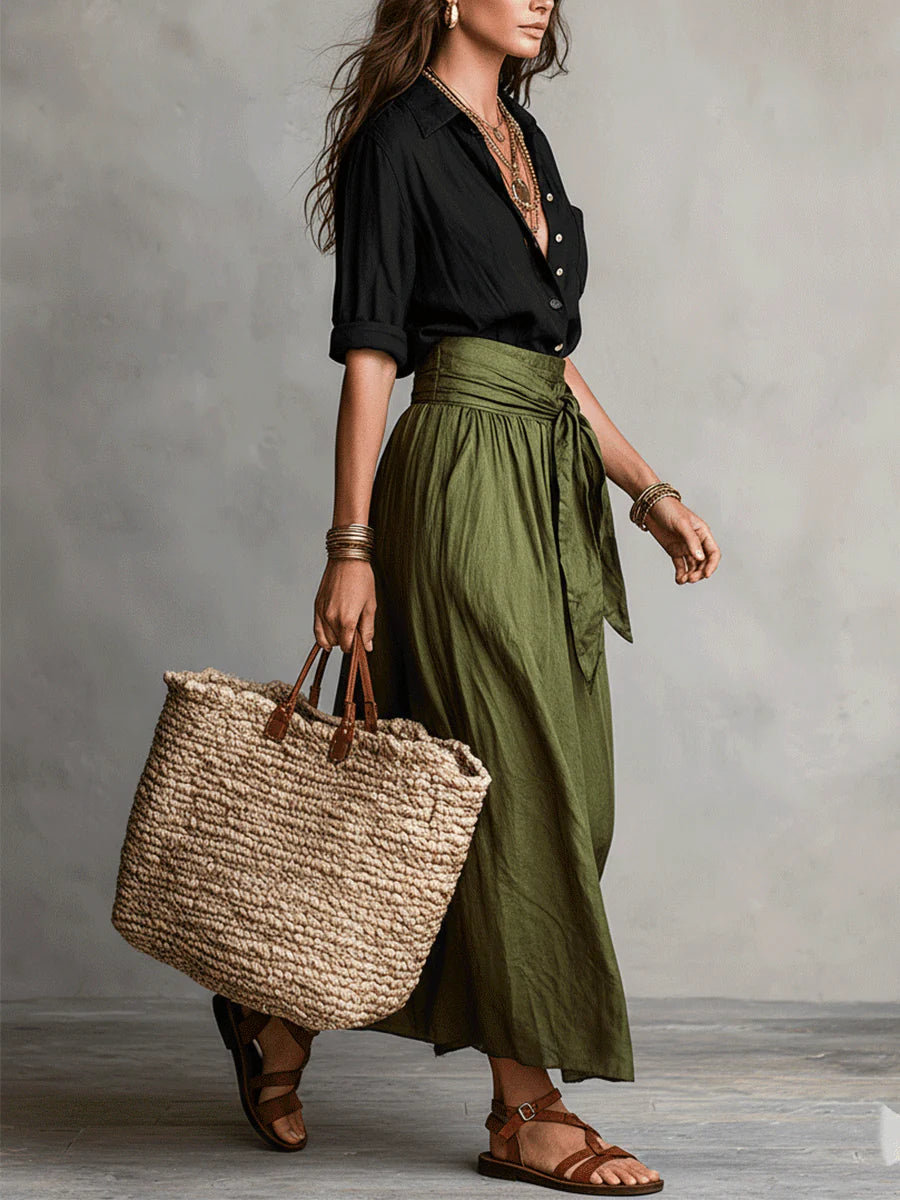 The Verano | Two-Piece Midi Skirt Set