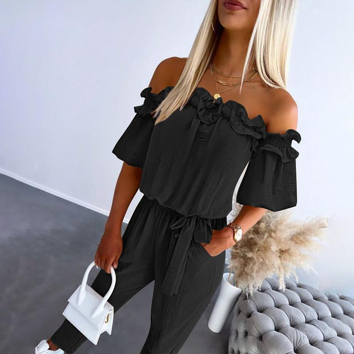 The Farella | Off-Shoulder Frill Jumpsuit