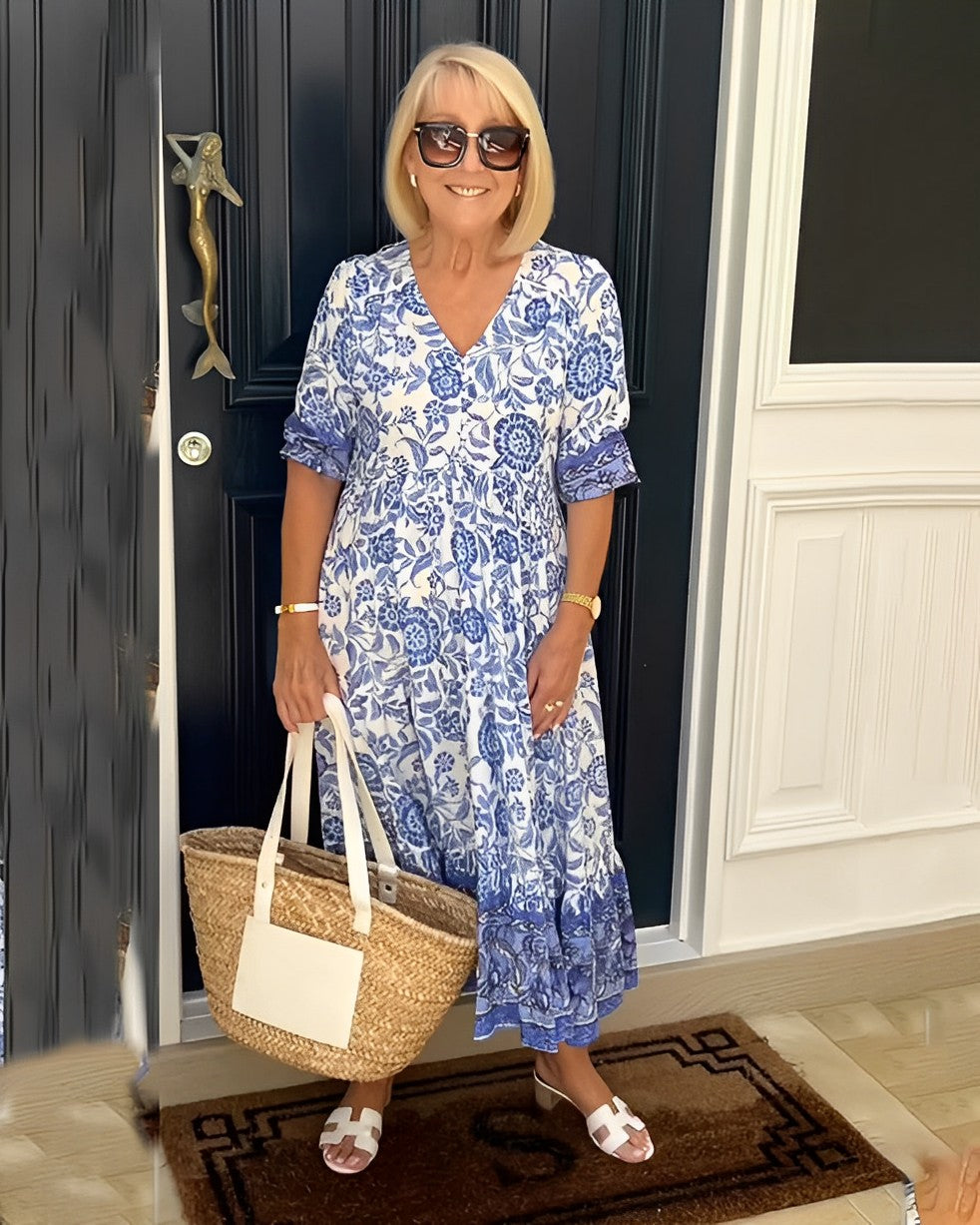 Candace | Floral V-Neck Dress