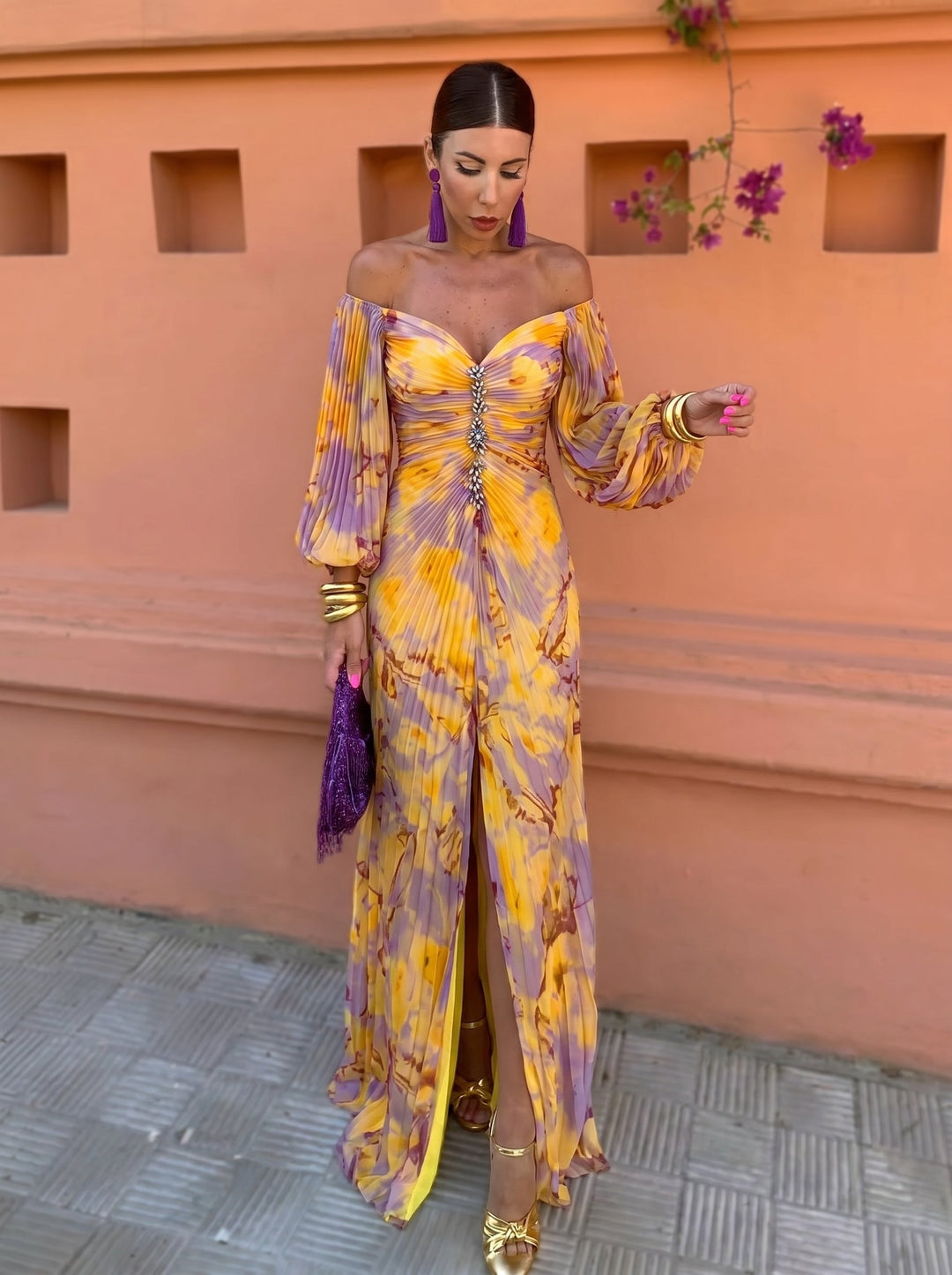 Giorgia | Deep V Floral Maxi