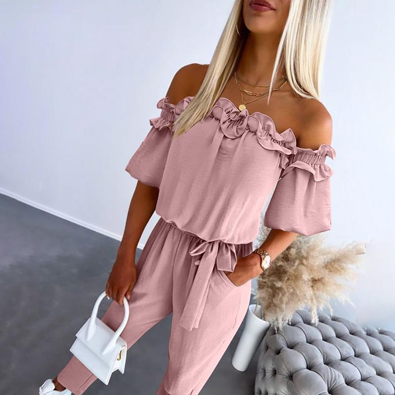 The Farella | Off-Shoulder Frill Jumpsuit
