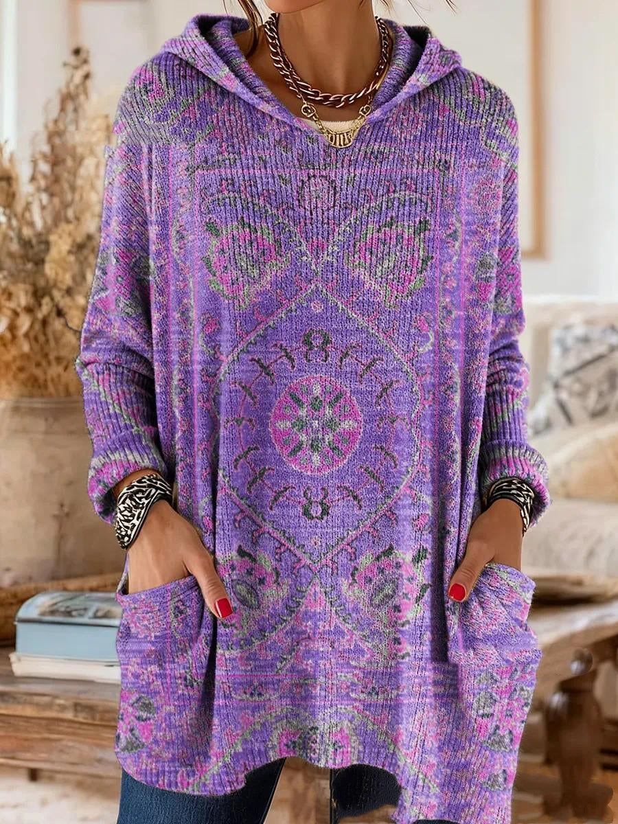 Alicia | Retro Print Hooded Tunic