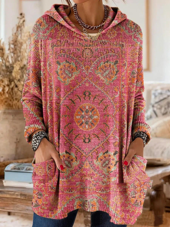 Alicia | Retro Print Hooded Tunic