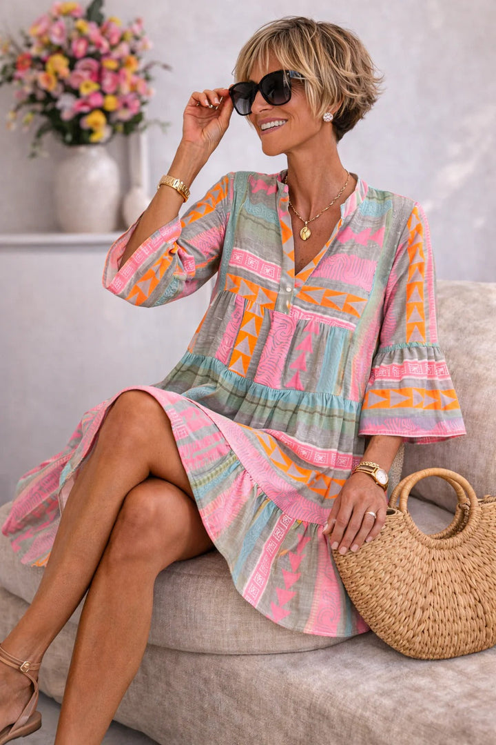 Lucy | Printed Midi Dress