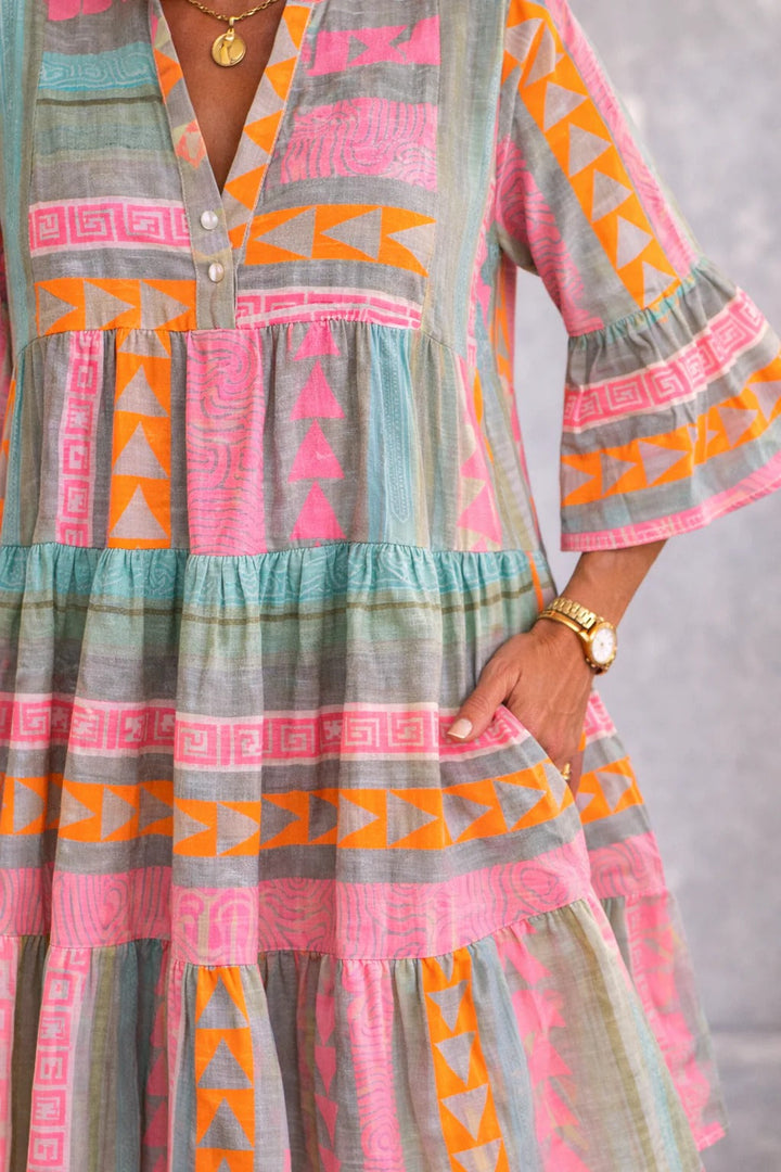 Lucy | Printed Midi Dress