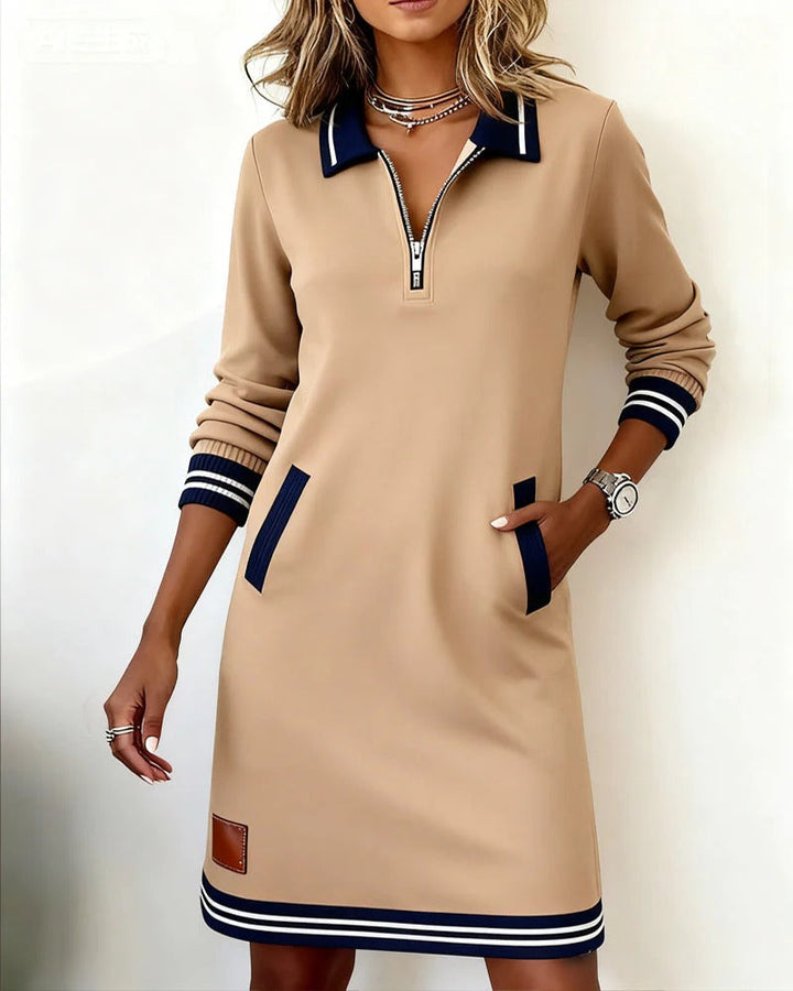 Harper | Zip Collar Dress
