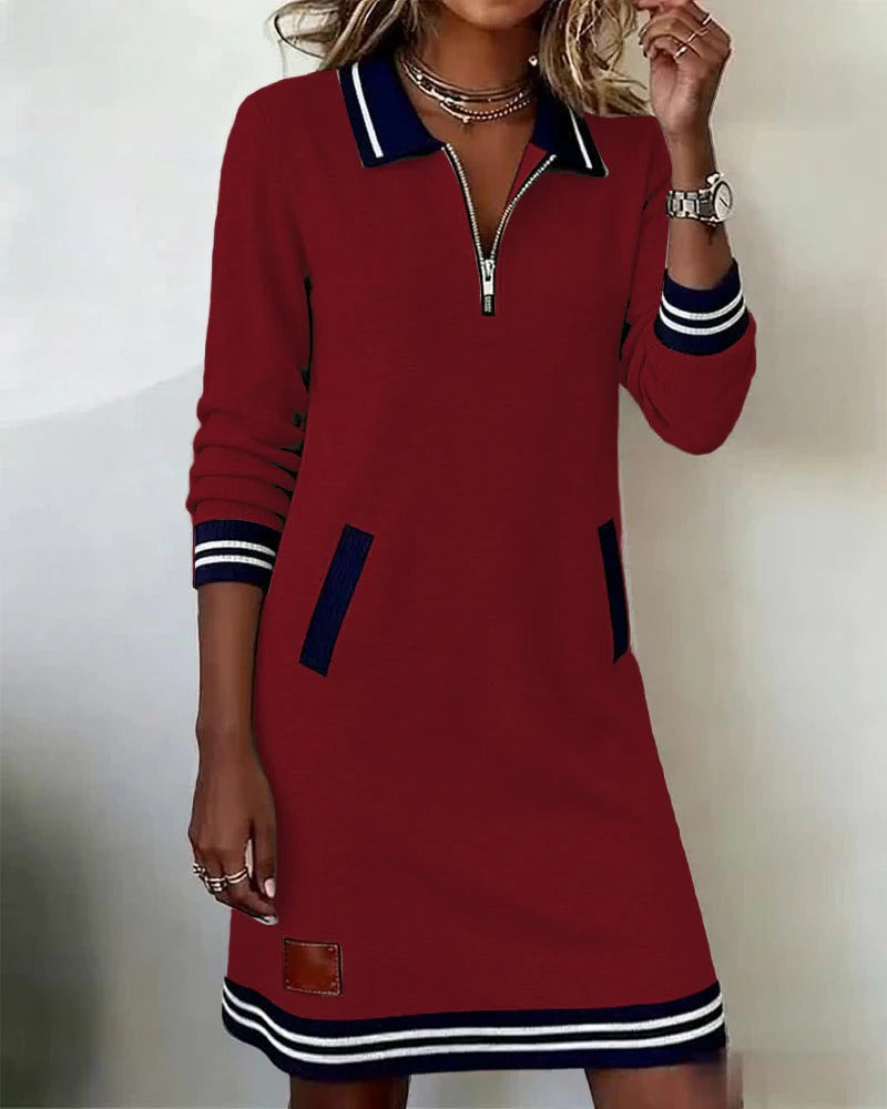 Harper | Zip Collar Dress