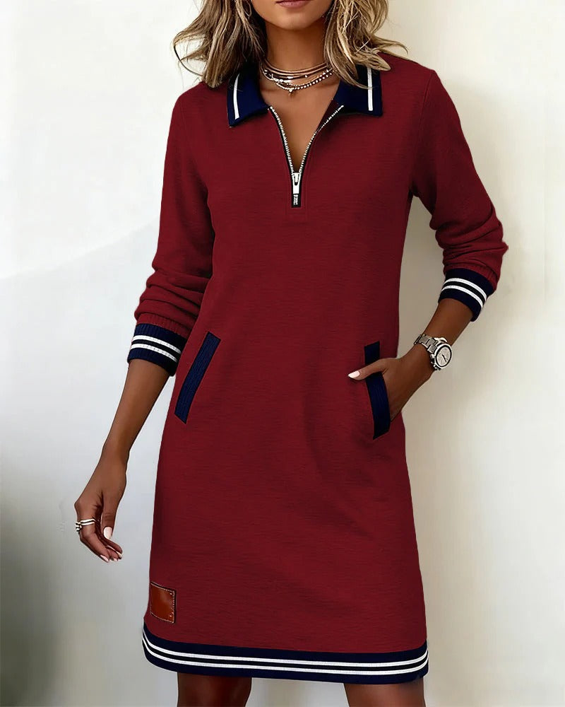 Harper | Zip Collar Dress