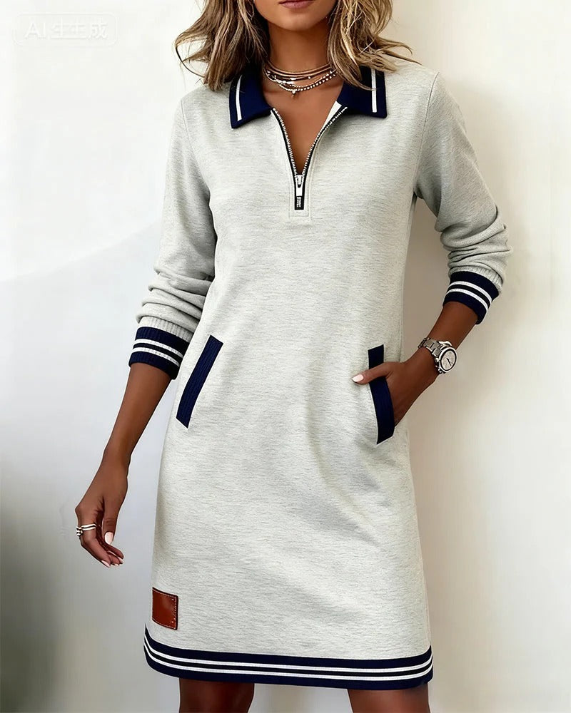 Harper | Zip Collar Dress