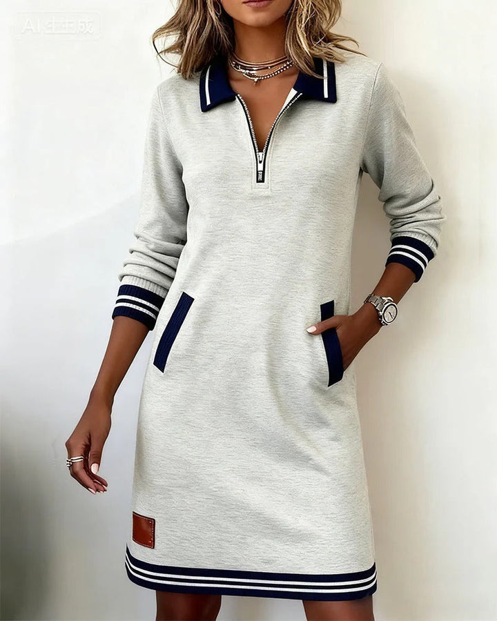 Harper | Zip Collar Dress