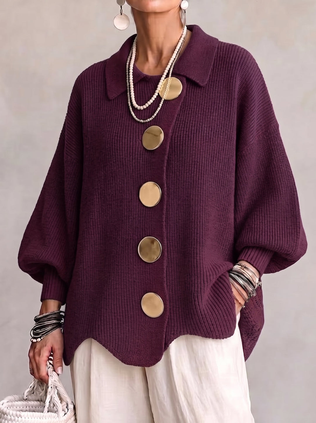 Isolde | Oversized Button Cardigan