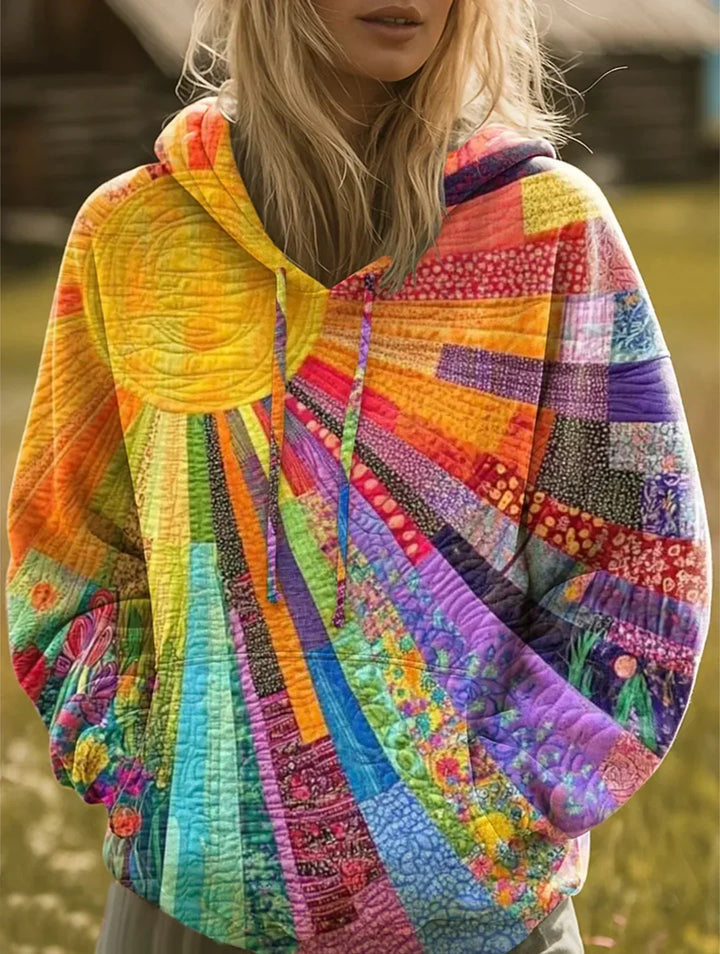Dawne | Boho Patchwork Hoodie