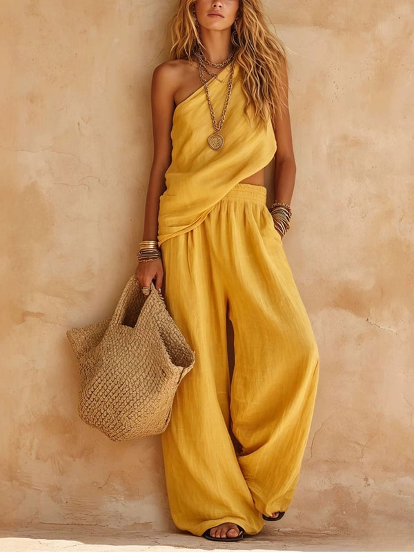 Rosette | One-Shoulder Casual Set