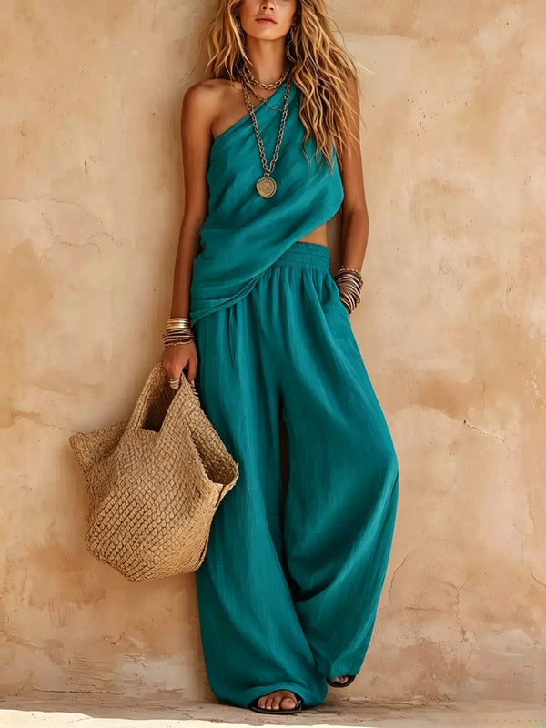 Rosette | One-Shoulder Casual Set